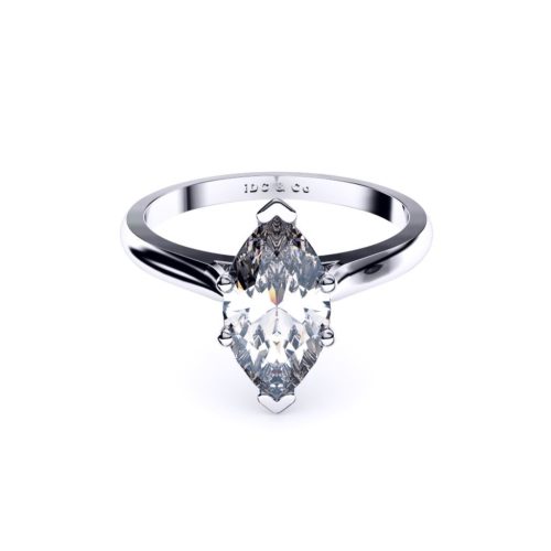 Adelaide Diamond company 4 claw emerald cut solitaire engagement radiant solitaire ring front page view