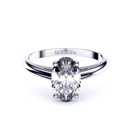 Adelaide diamond engagement ring oval front