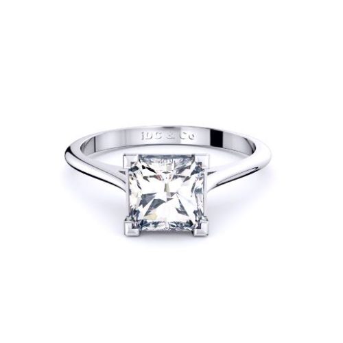 Adelaide Diamond company 4 claw emerald cut solitaire engagement radiant solitaire ring front page view