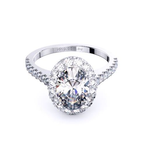 Adelaide diamond engagement ring halo oval front page 512